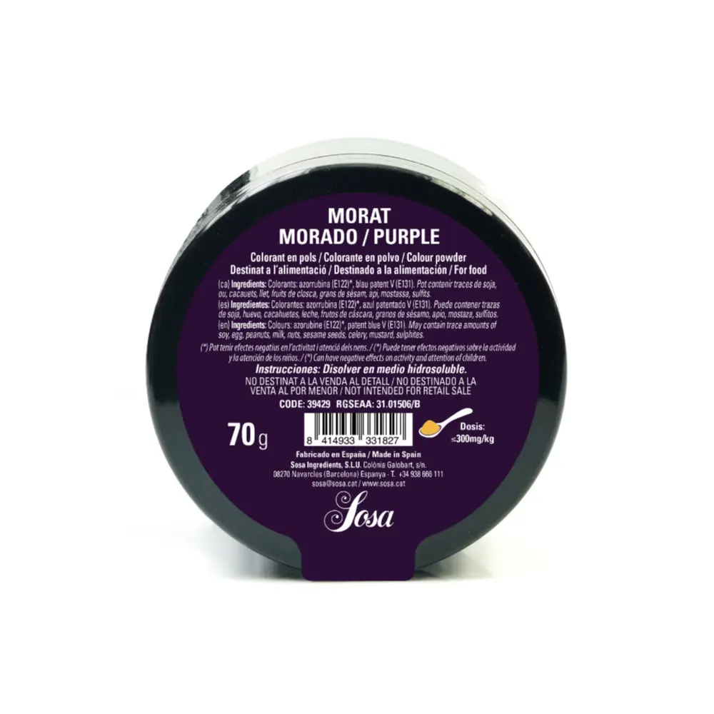 COLORANTE HIDRO MORADO 70G SOSA