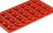 [PAV-FR074] MOLDE SILICONA ROJO 175x300 FORMAFLEX FR074 MICRO SAVARIN OVALO 7.5ML