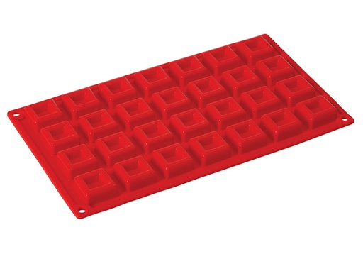 [PAV-FR075] MOLDE SILICONA ROJO 175x300 FORMAFLEX FR075 MICRO SAVARIN CUADRADO 9.5ML