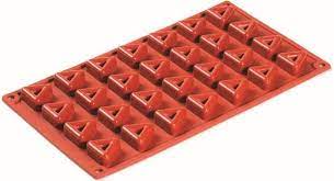 [PAV-FR076] MOLDE SILICONA ROJO 175x300 FORMAFLEX FR076 MICRO SAVARIN TRIANGULO 6.5ML