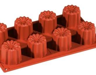 [PAV-FR032] MOLDE SILICONA ROJO 175x300 FORMAFLEX FR032 CANNELÉ 70ML