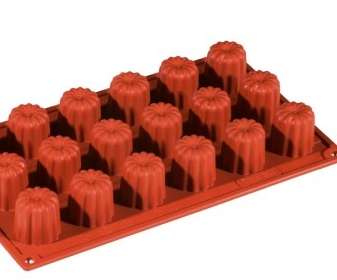 [PAV-FR037] MOLDE SILICONA ROJO 175x300 FORMAFLEX FR037 MINI CANNELÉ 24ML