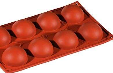 [PAV-FR038] MOLDE SILICONA ROJO 175x300 FORMAFLEX FR038 SEMIESFERA 60MM