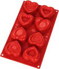 [PAV-FR064] MOLDE SILICONA ROJO 175x300 FORMAFLEX FR064 CORAZON 110ML