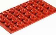 [PAV-FR073] MOLDE SILICONA ROJO 175x300 FORMAFLEX FR073 MICRO SAVARIN CIRCULO 7.5ML