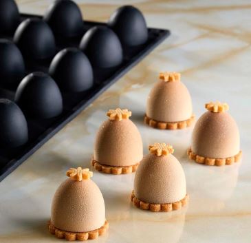 [PAV-PX43100] MOLDE SILICONA NEGRO HUEVO PASCUA 30 CAVIDADES MINI PORCION 34X30h
