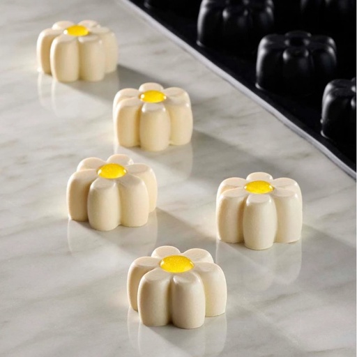 [PAV-PX43101] MOLDE SILICONA NEGRO MARGARITA 30 CAVIDADES 40X20h MINI PORCION