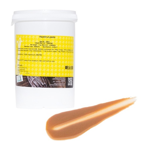 [EUR-2831] PASTA DE AVELLANAS 1KG. EUROVANILLE